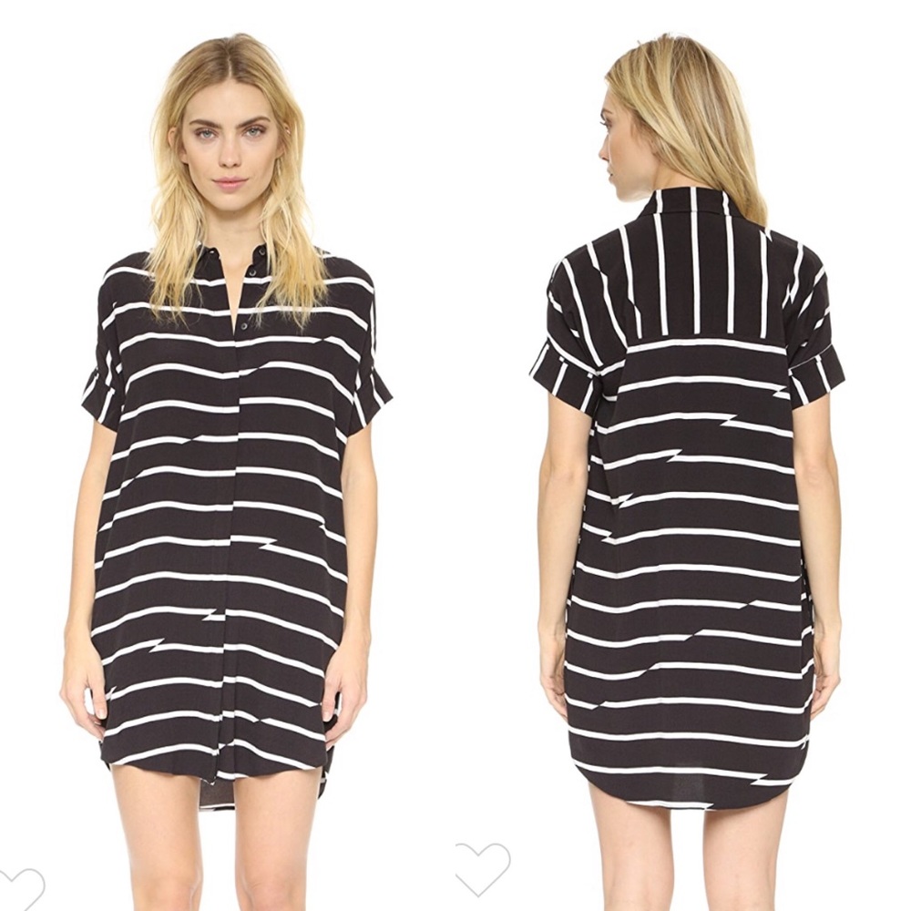Madewell Breakstripe Black and White Courier Dress